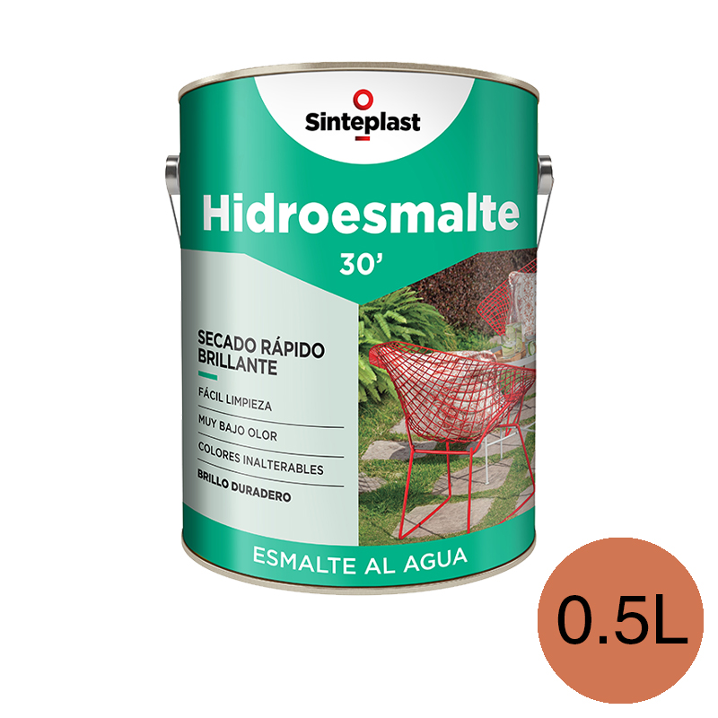Hidroesmalte acrilico secado rapido marron tinaja brillante lata x 0.5l