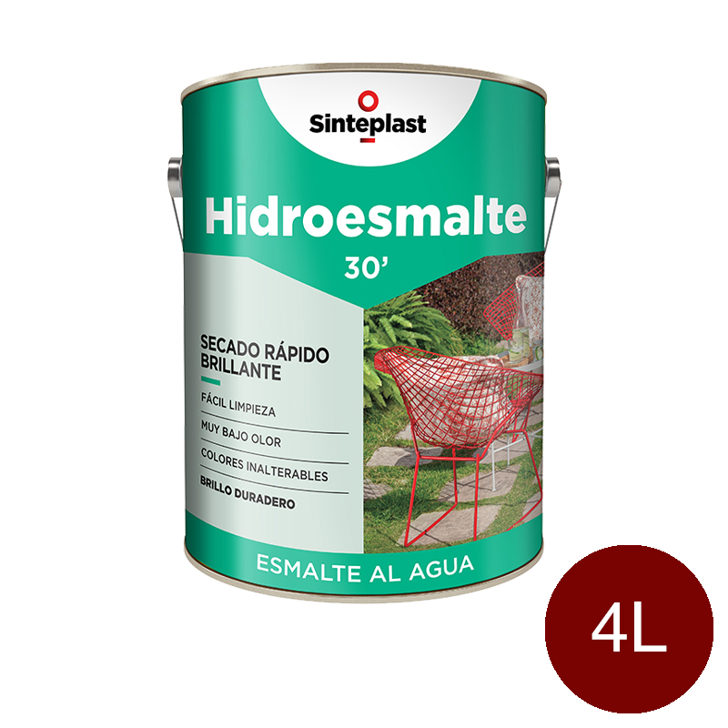 Hidroesmalte acrilico secado rapido marron brillante lata x 4l