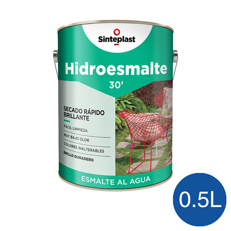 Hidroesmalte acrilico secado rapido azul traful brillante lata x 0.5l