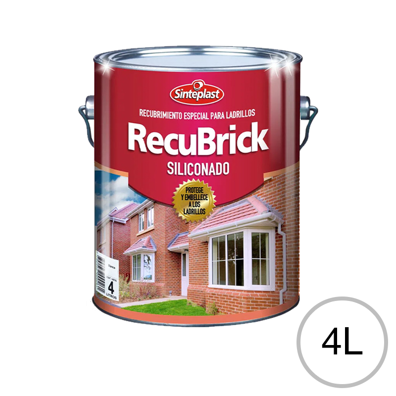 Protector ladrillos Recubrick Siliconado Hidro-repelente exterior incoloro lata x 4l