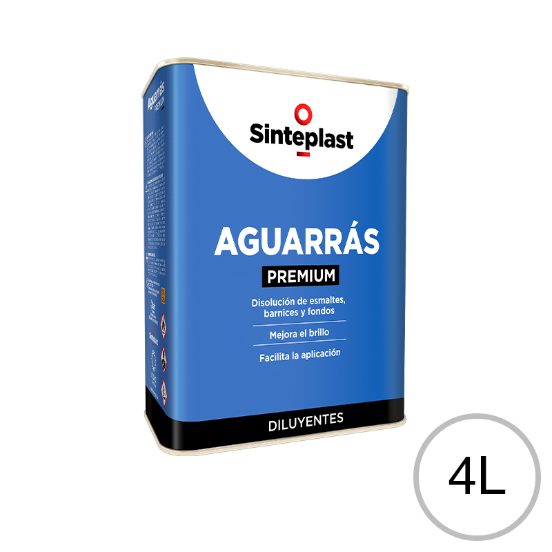 Diluyente aguarras Premium esmaltes sinteticos barnices fondos lata x 4l
