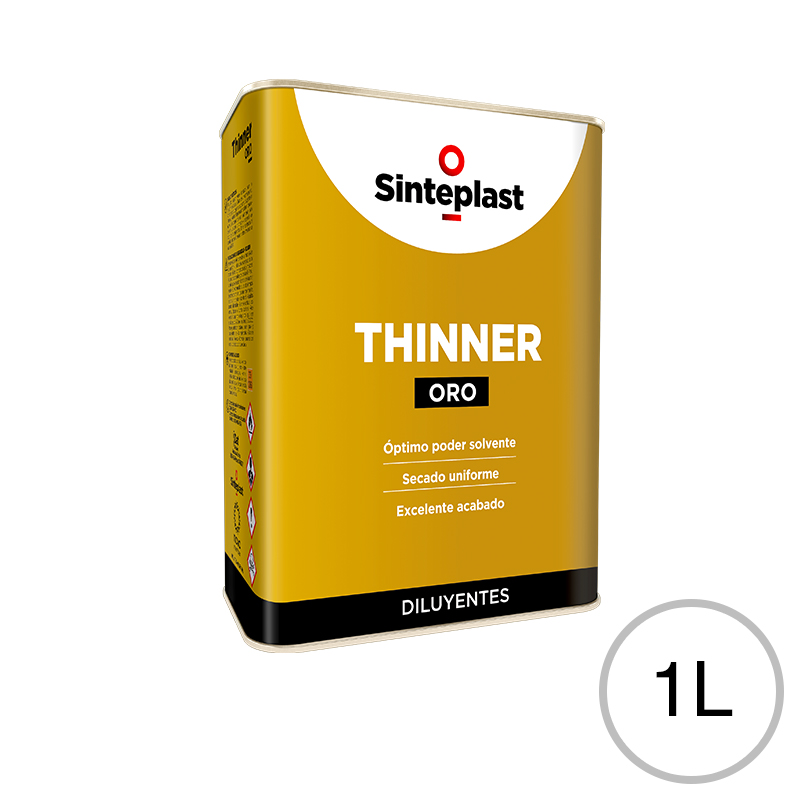 Diluyente pinturas/lacas Thinner Oro uso general lata x 1l
