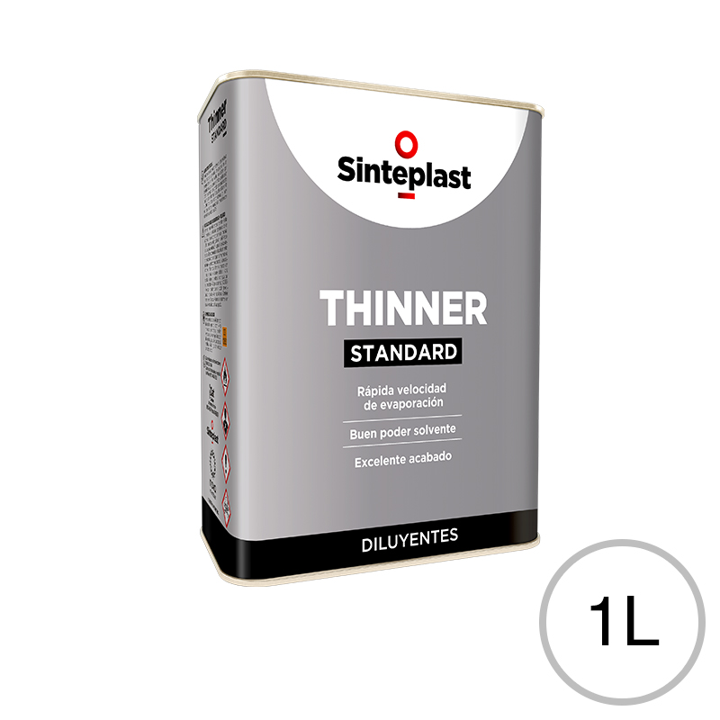 Diluyente pinturas/lacas Thinner Standar uso general lata x 1l