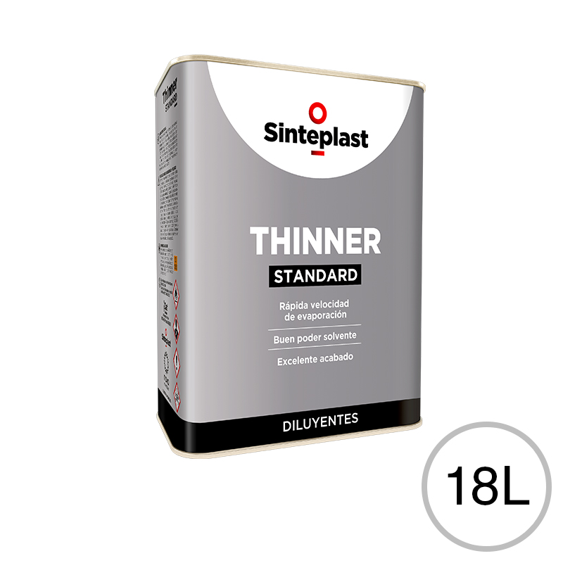Diluyente pinturas/lacas Thinner Standar uso general lata x 18l