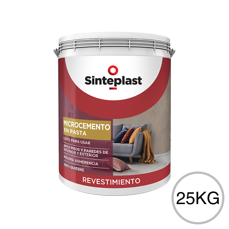Revestimiento decorativo microcemento en pasta exterior interior blanco mate balde x 25kg