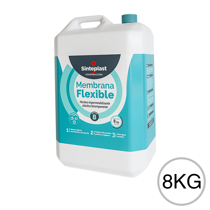 Membrana cementicia impermeabilizante flexible bicomponente parte B blanco bidon x 8kg