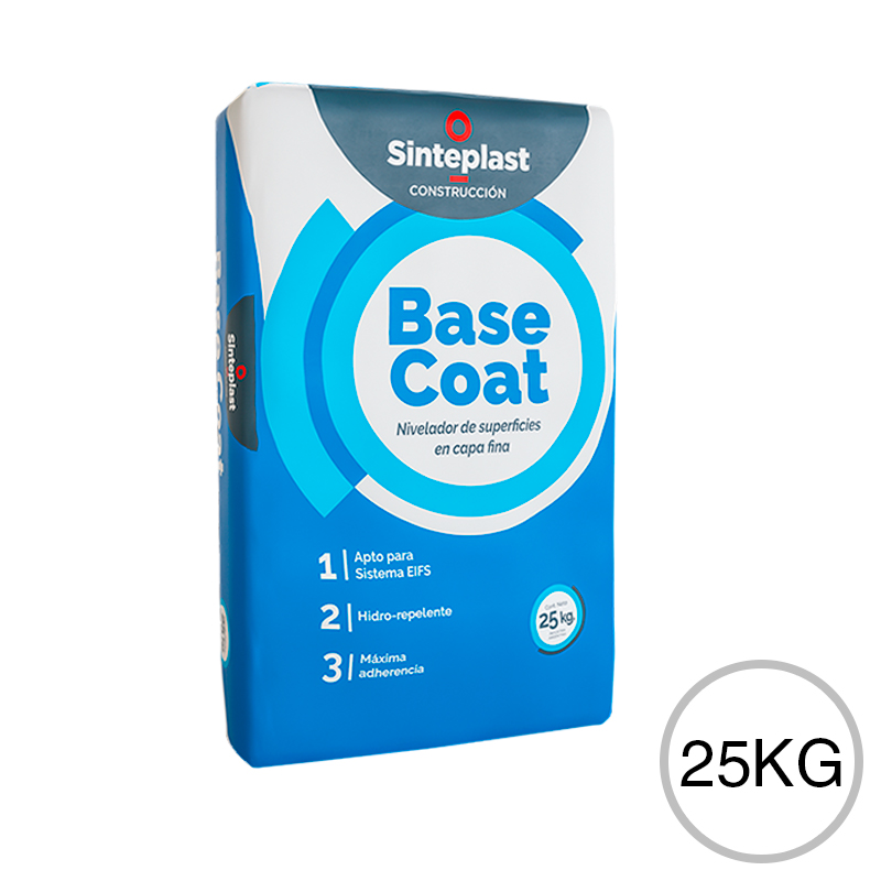 Nivelador superficies base coat capa fina gris cemento bolsa x 25kg