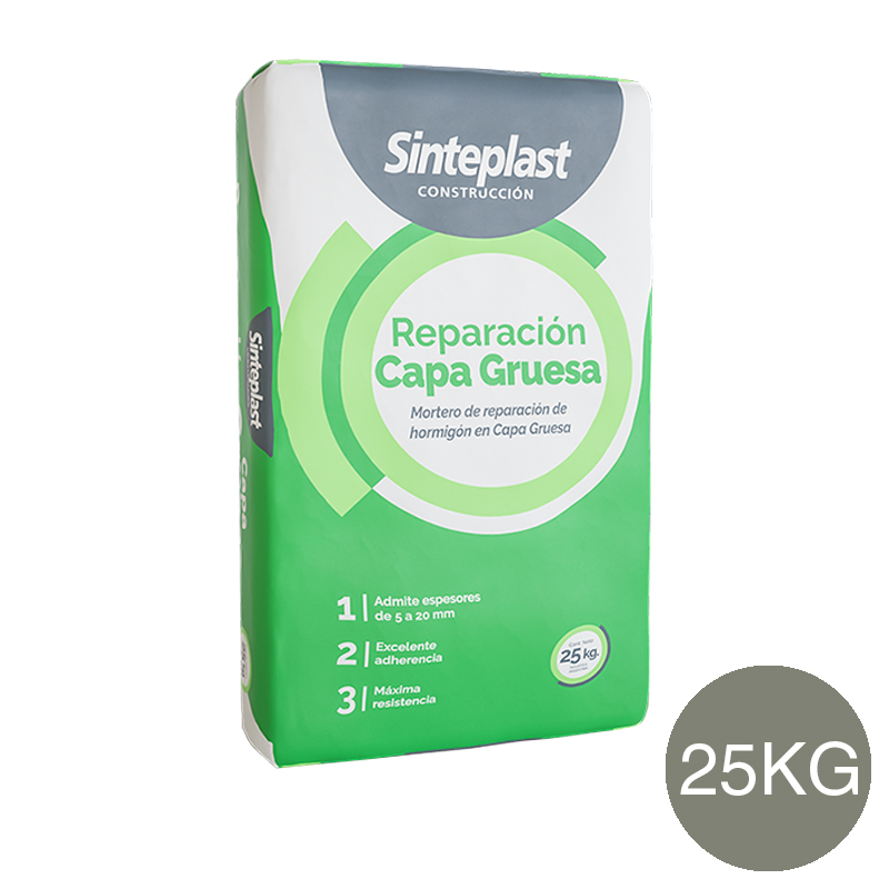 Mortero reparacion hormigon capa gruesa gris cemento bolsa x 25kg