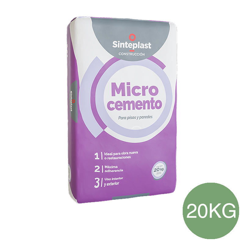 Revestimiento cementicio decorativo pisos paredes Microcemento exterior interior verde cemento bolsa x 20kg
