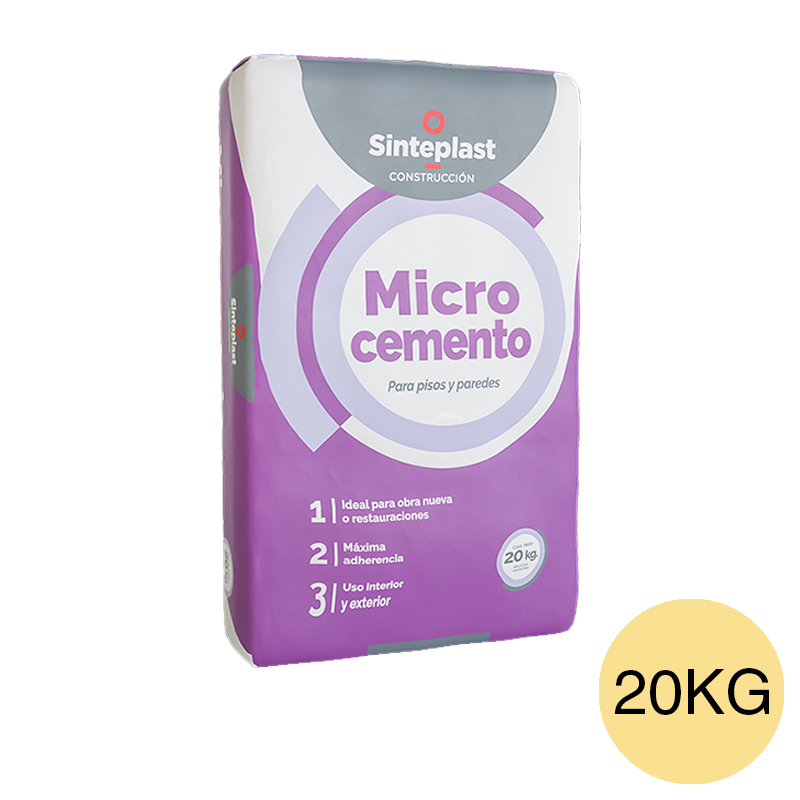 Revestimiento cementicio decorativo pisos paredes Microcemento exterior interior maiz bolsa x 20kg