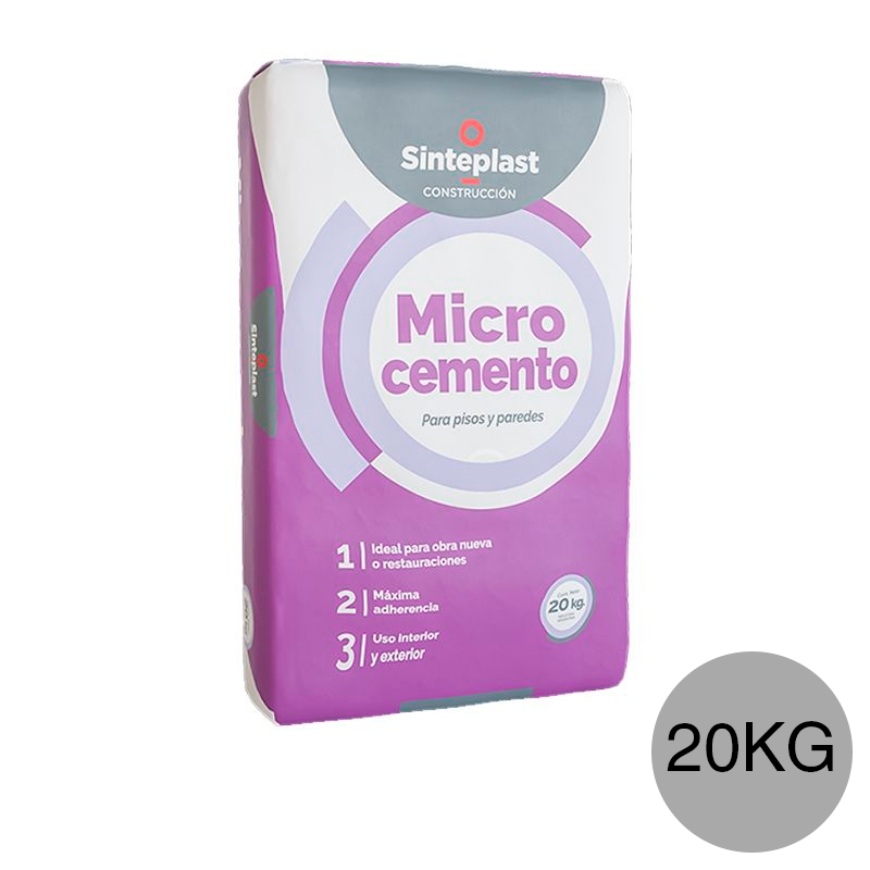 Base niveladora p/microcemento monocomponente polvo gris bolsa x 20kg