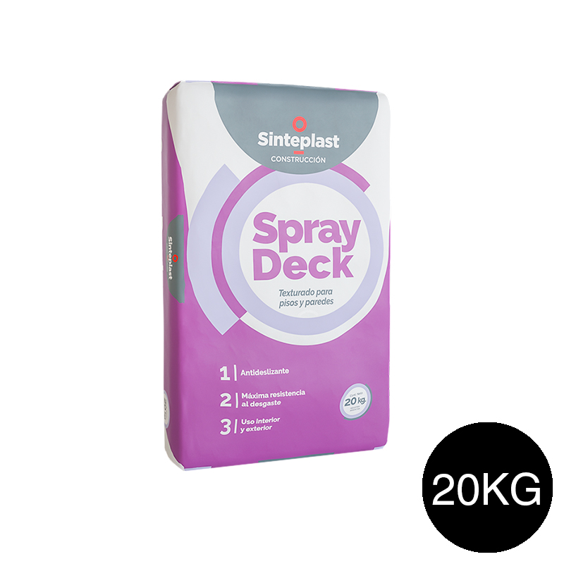 Revestimiento cementicio texturado Spray Deck pisos y paredes exterior interior negro bolsa x 20kg
