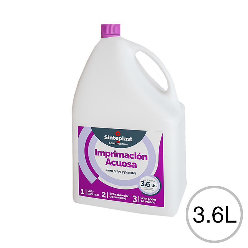 Imprimacion acuosa revestimientos cementicios bidon x 3.6l