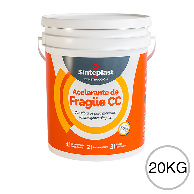 Aditivo acelerante fragüe liquido con cloruro hormigones simples balde x 20kg