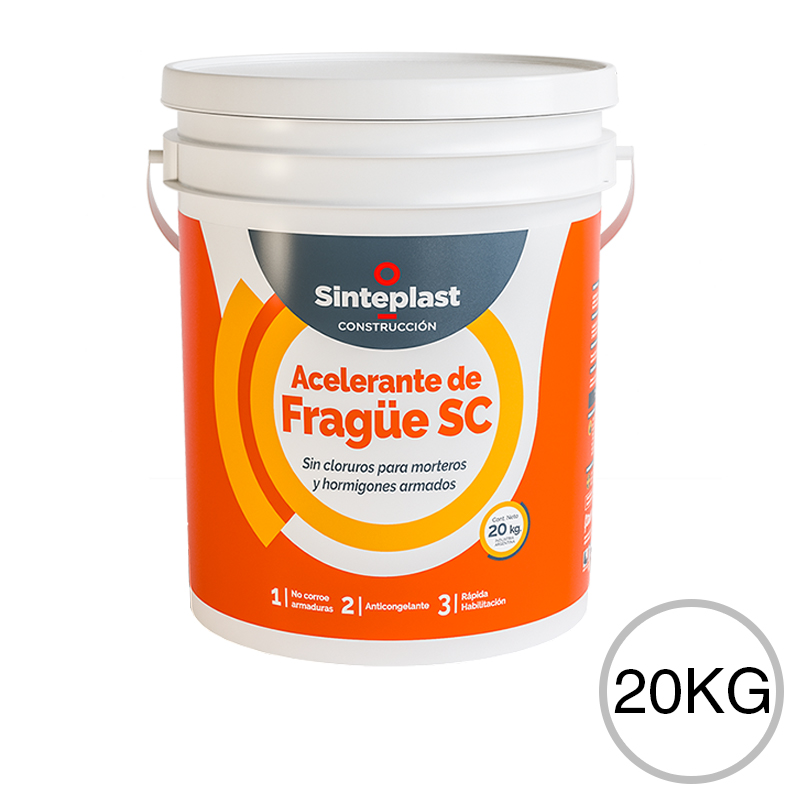 Aditivo acelerante fragüe liquido sin cloruro hormigones armados balde x 20kg