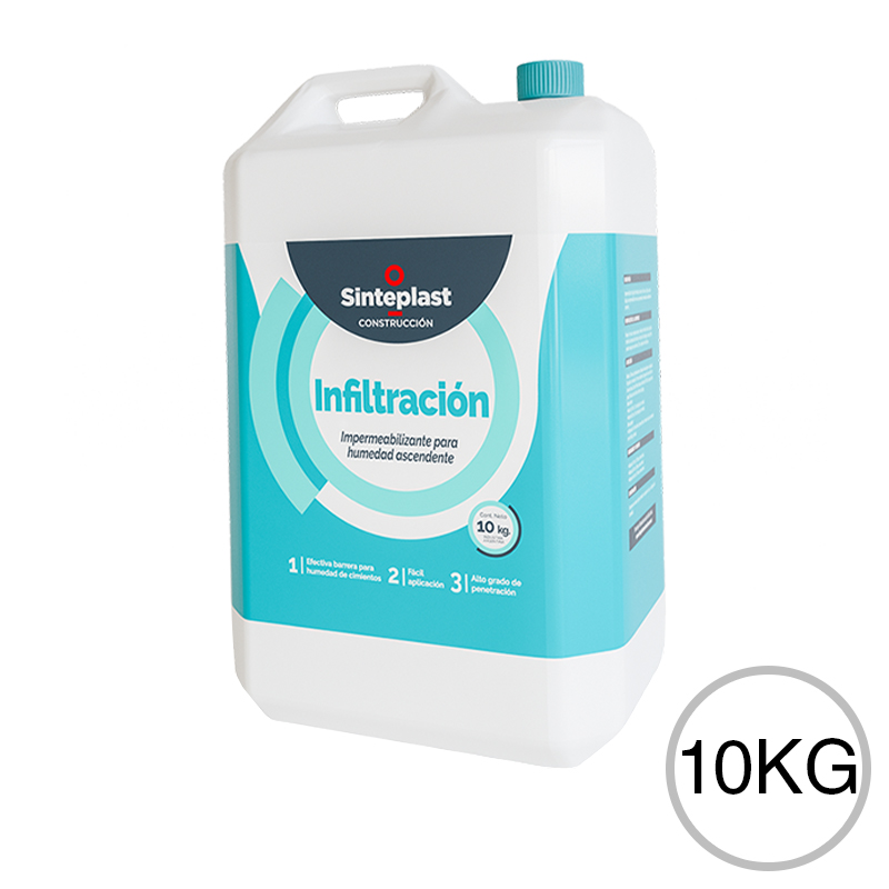 Impermeabilizante muros infiltracion humedad ascendente exterior interior bidon x 10kg