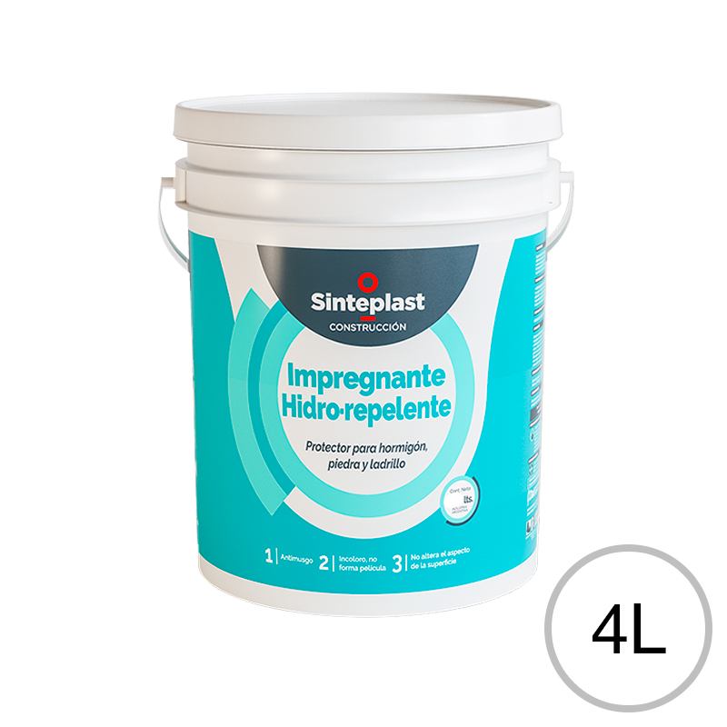 Impregnante protector hidro-repelente hormigon piedra ladrillo transparente balde x 4l