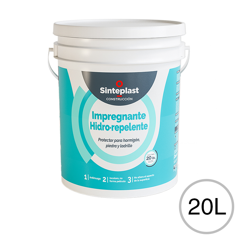 Impregnante protector hidro-repelente hormigon piedra ladrillo incoloro balde x 20l