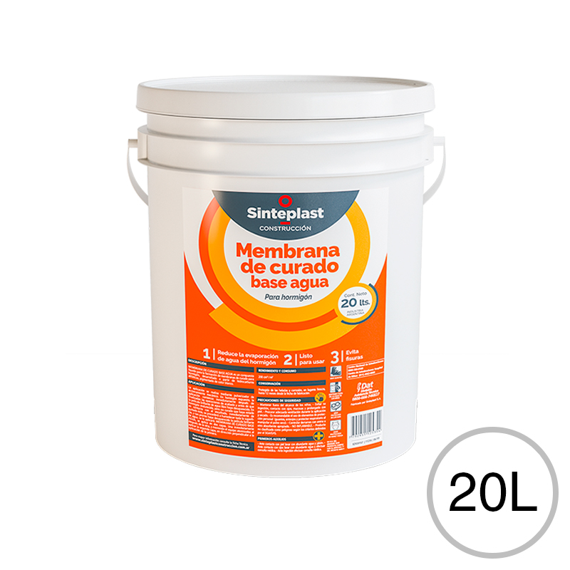 Membrana liquida base acuosa curado hormigon blanco balde x 20l