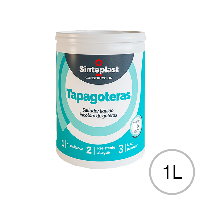 Impermeabilizante superficies acrilico tapagoteras transitable transparente balde x 1l