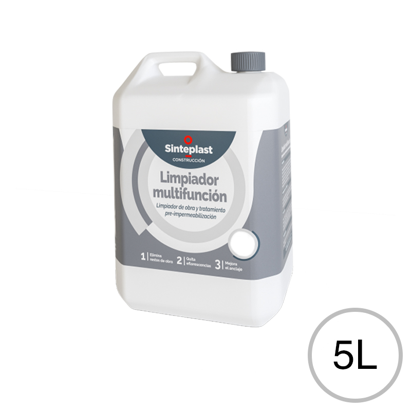 Limpiador multifuncion obra tratamiento preimpermeabilizacion exterior interior transparente bidon x 5l