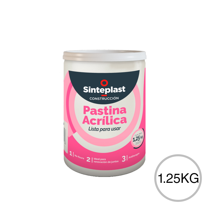 Pastina acrilica tomado juntas pisos revestimiento exterior interior blanco balde x 1.25kg