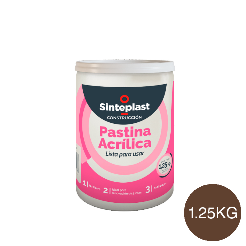 Pastina acrilica tomado juntas pisos revestimiento exterior interior habano balde x 1.25kg