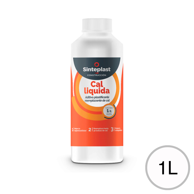 Aditivo plastificante cal liquida bidon x 1l