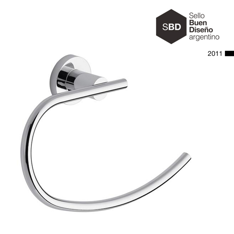 Toallero acero Libby aro cromado brillante 49mm x 135mm x 218mm