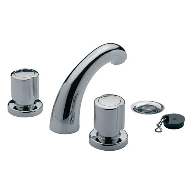 Griferia lavatorio acero Allegro mesada cromado brillante