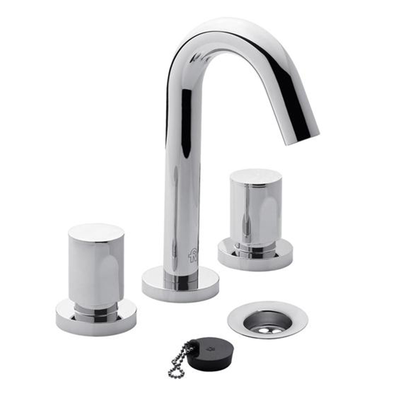 Griferia lavatorio acero Oregon mesada cromado brillante