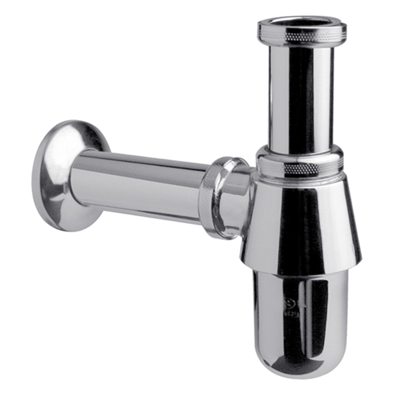 Descarga sifon lavatorio acero cromado brillante