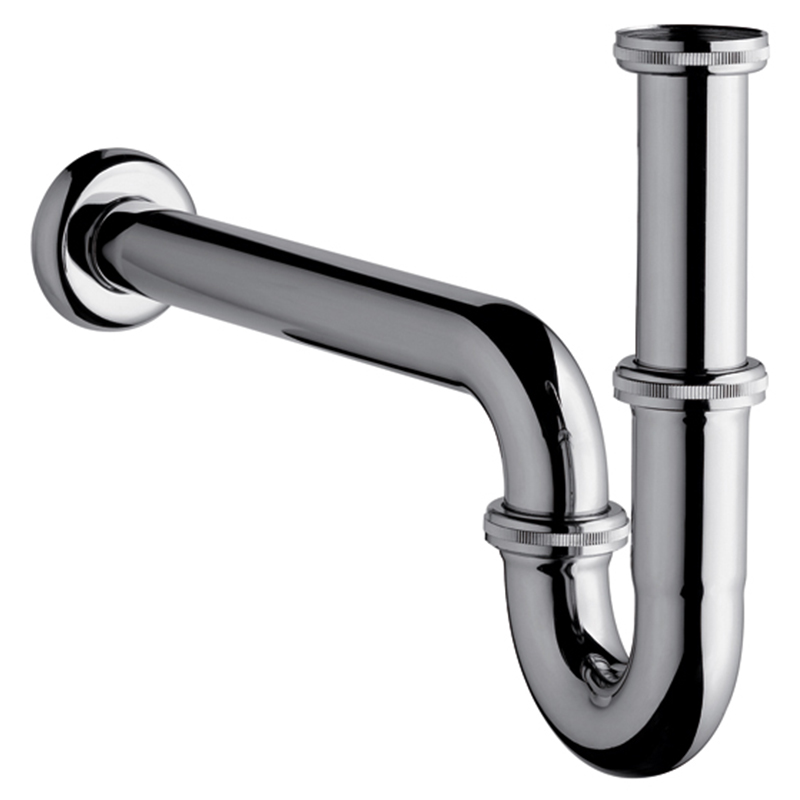 Descarga sifon lavatorio acero cromado brillante