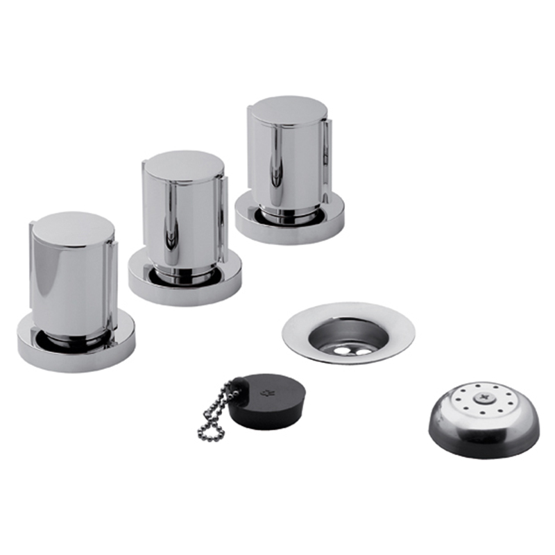 Griferia bidet acero California con transferencia cromado brillante