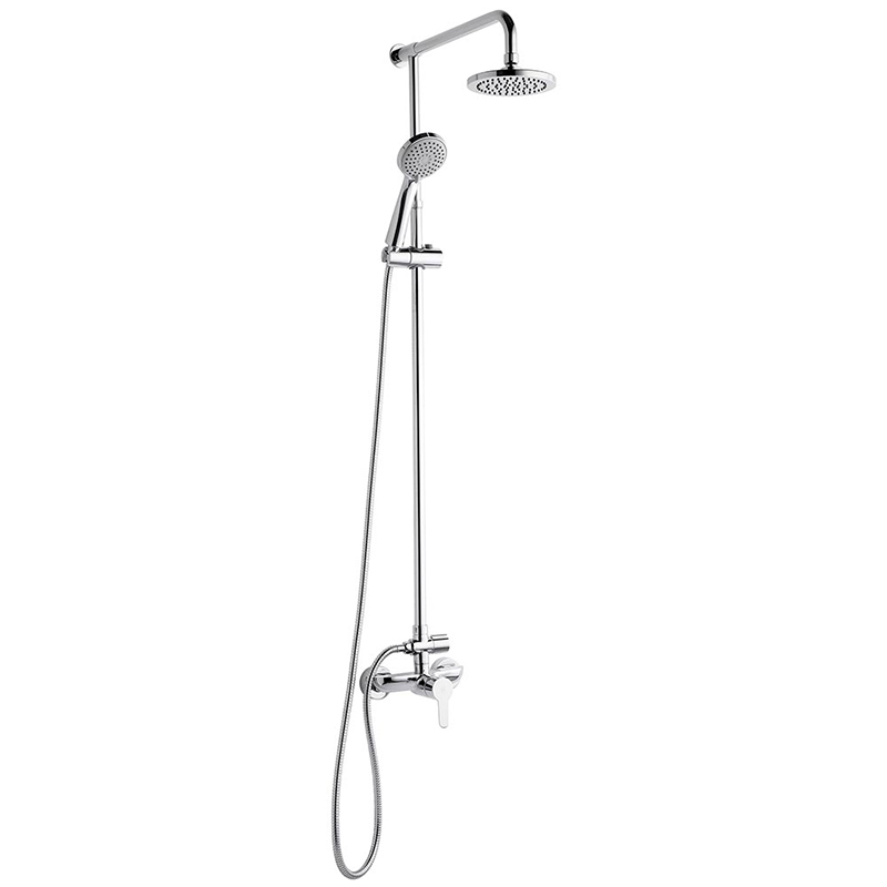 Griferia bañera y ducha acero Puelo exterior manual monocomando con transferencia cromado brillante