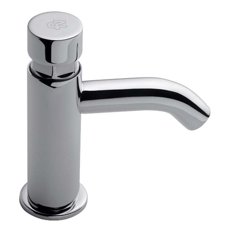 Canilla lavatorio acero Ecomatic mesada 1 agua automatico cromado brillante