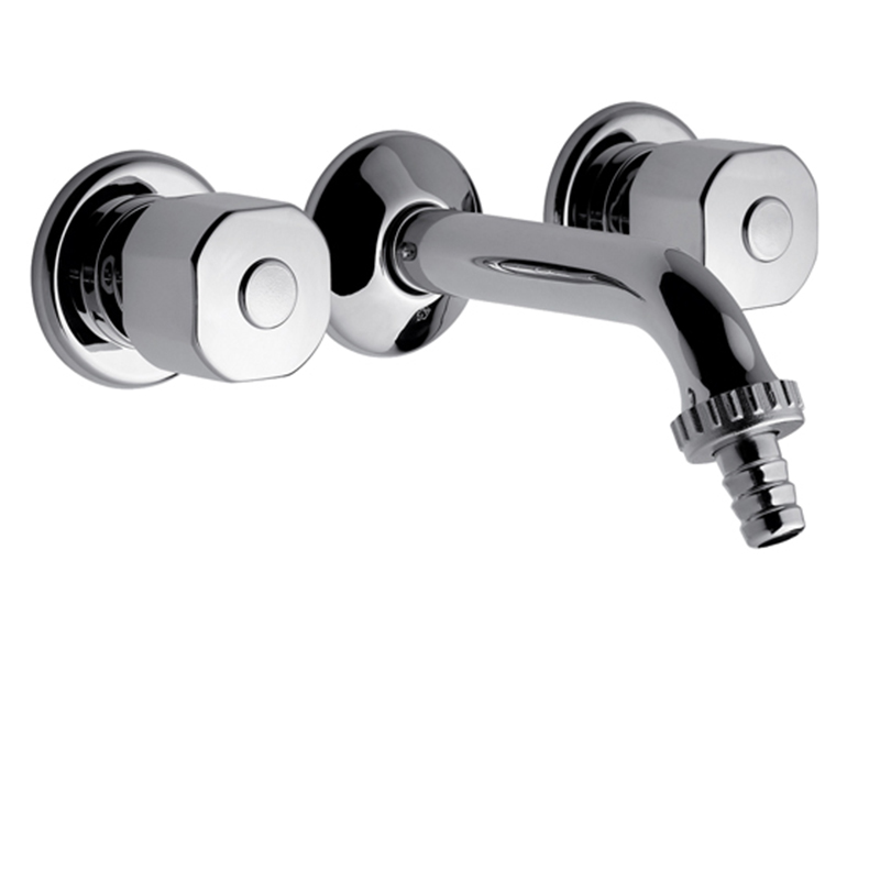 Griferia lavarropas acero Arizona plus pared cromado brillante 13mm