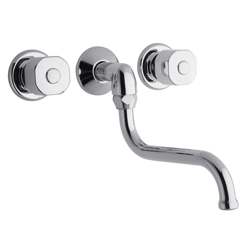 Griferia cocina/lavadero acero Arizona plus pared cromado brillante