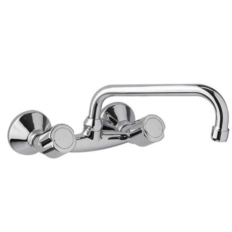 Griferia cocina/lavadero acero Allegro pared exterior cromado brillante