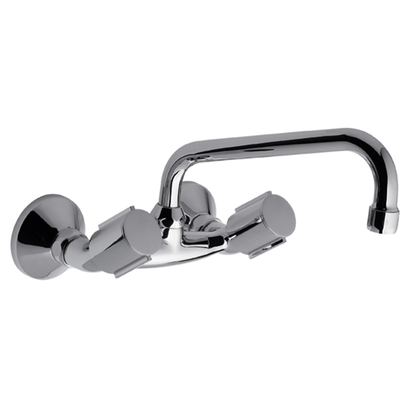 Griferia cocina/lavadero acero California pared exterior cromado brillante