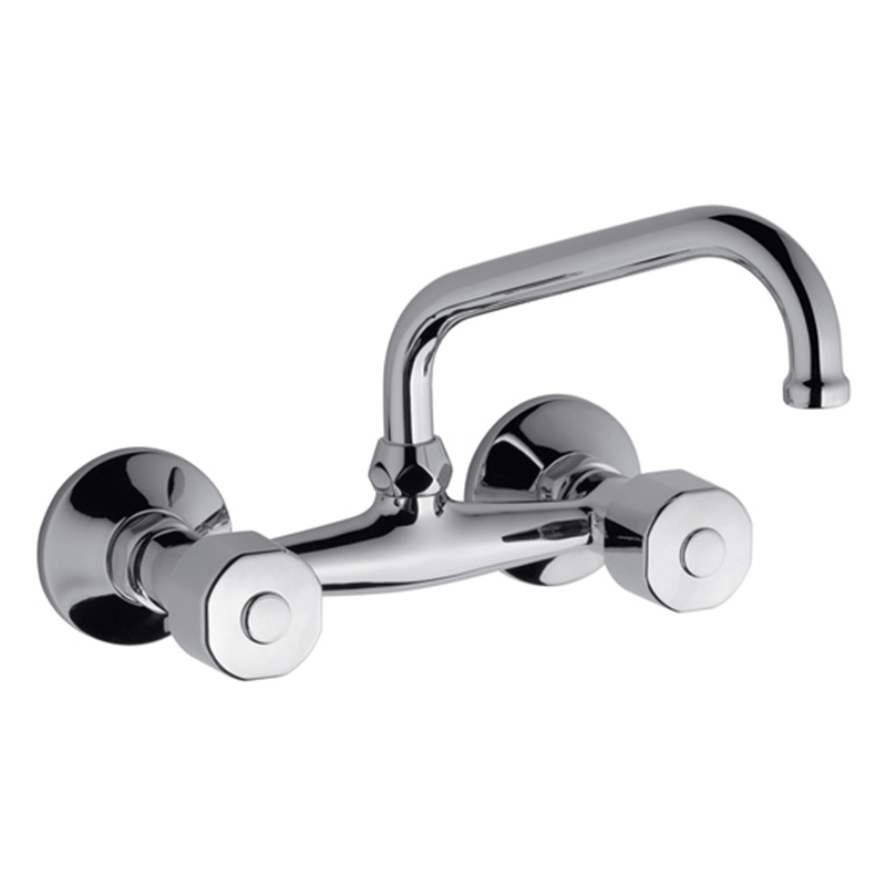 Griferia cocina/lavadero acero Arizona plus pared exterior cromado brillante