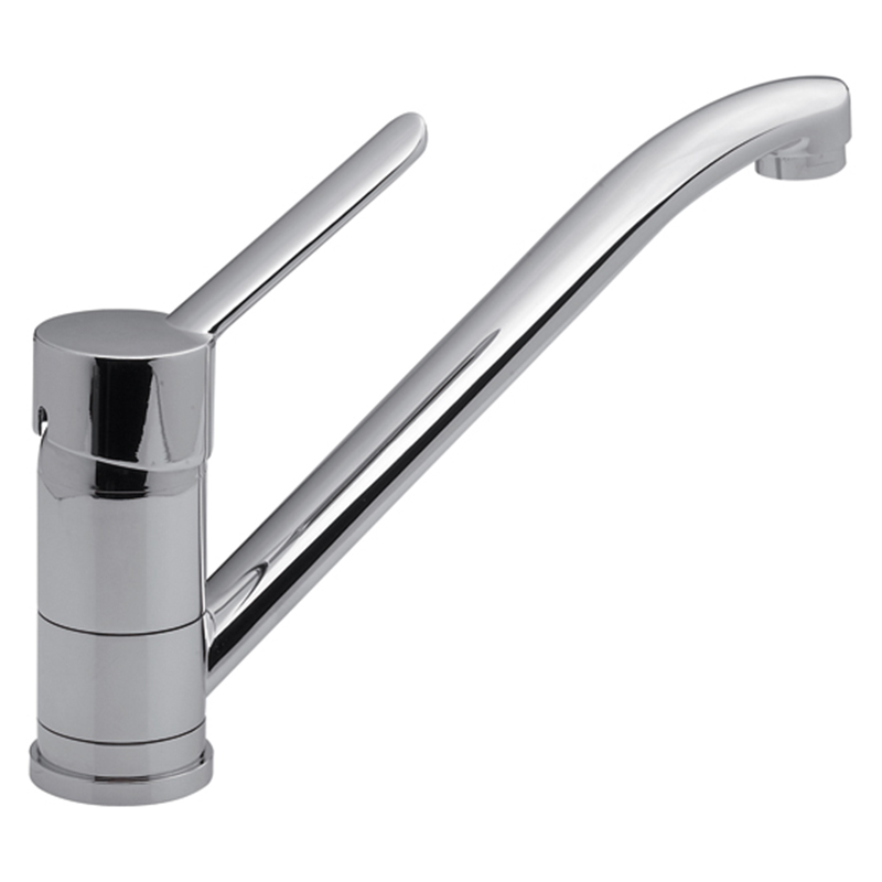 Griferia cocina acero Newport mesada monocomando cromado brillante