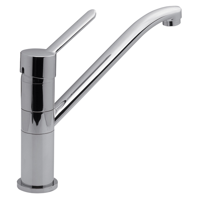 Griferia cocina acero Newport mesada monocomando cromado brillante