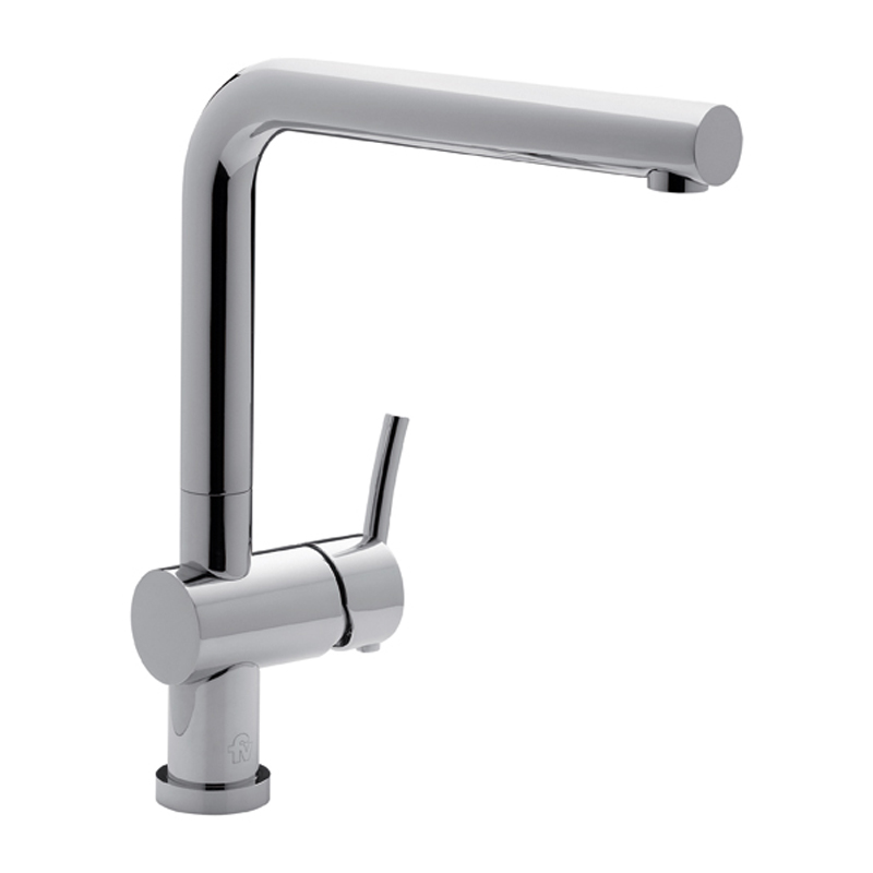 Griferia cocina acero Libby mesada monocomando cromado brillante