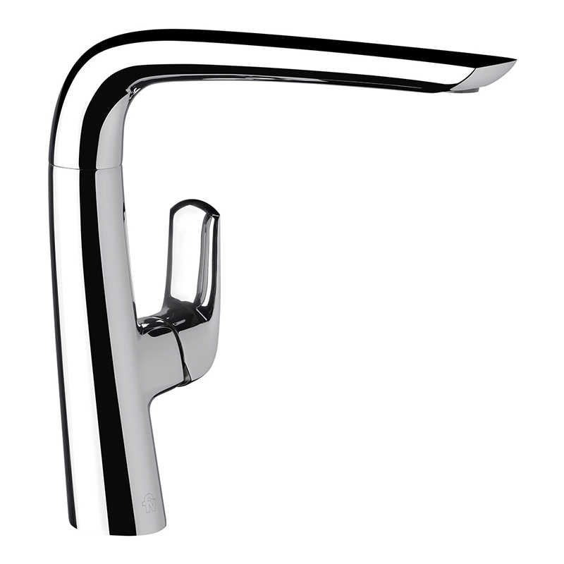 Griferia cocina acero Epuyen mesada monocomando cromado brillante