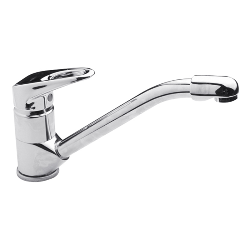 Griferia cocina acero Alabama monocomando mesada cromado brillante