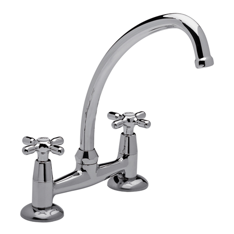 Griferia cocina acero Newport plus mesada exterior cromado brillante