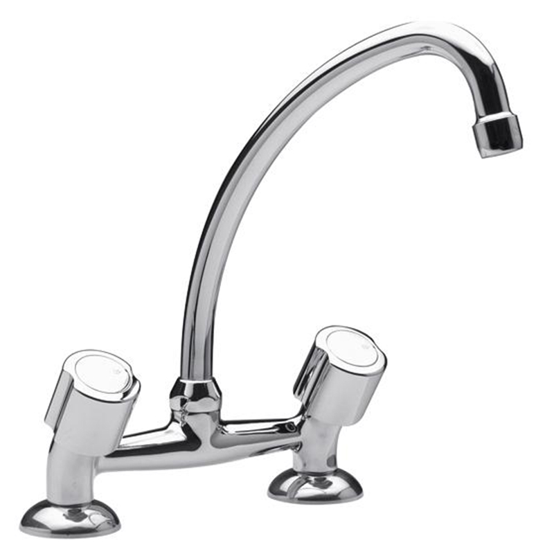 Griferia cocina acero Allegro mesada exterior cromado brillante