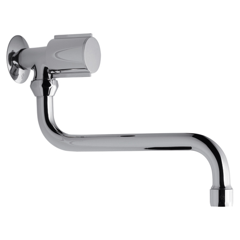 Canilla acero California pared 1 agua movil cromado brillante