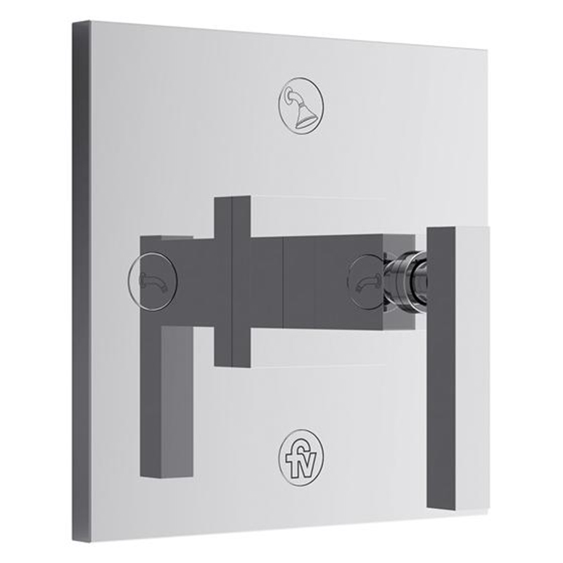 Conjunto decorativo para valvula desviadora acero Dominic lever cromado brillante